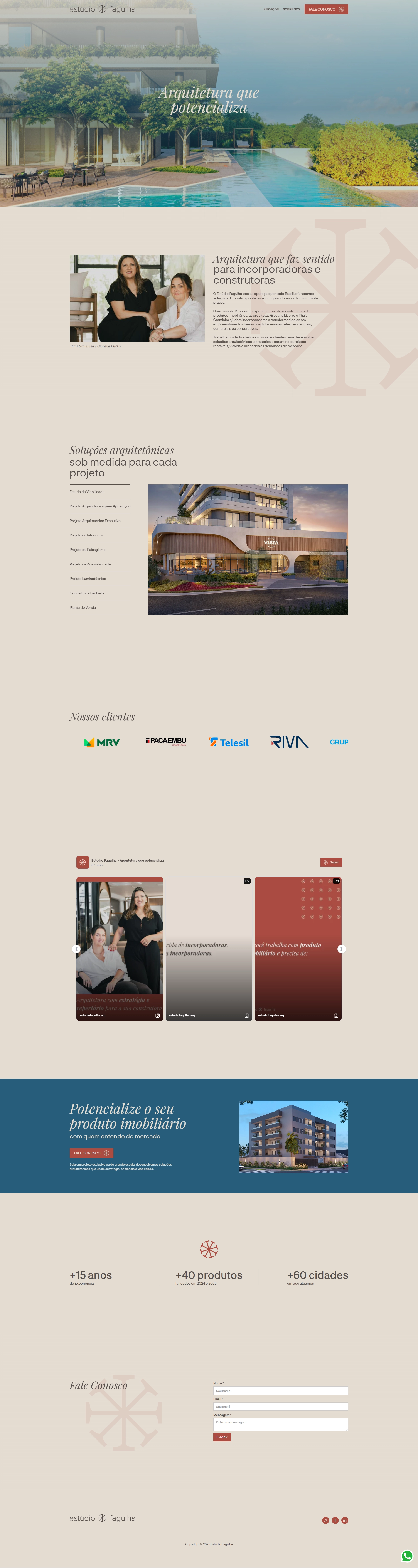 Site Estúdio Fagulha - versão desktop