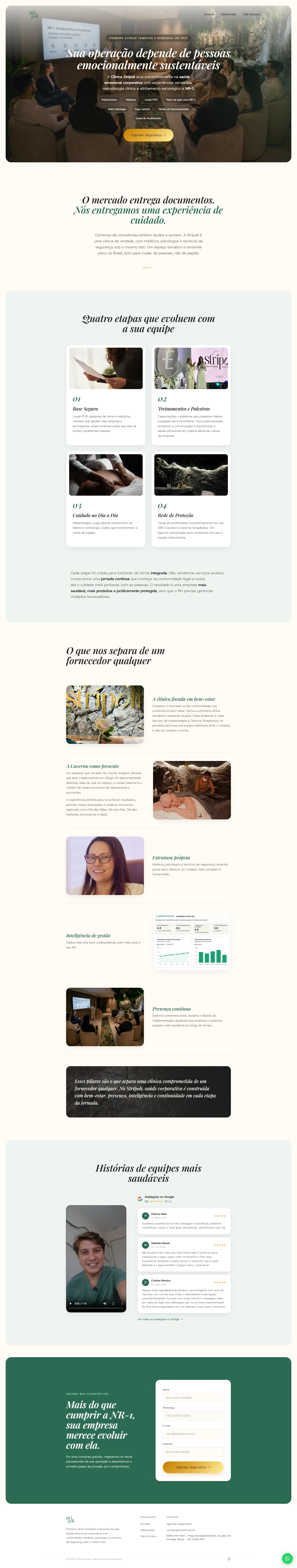 Landing page Clínica Strípoli - versão desktop